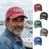 Adjustable Dad Hat PAPA Letter Embroidery Fishing Sun Hat FashionVintage Fishing Hook Hat  For Dad