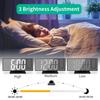 180° Rotation Projection with Time Temperature Digital Snooze Table Clock 12/24H USB Projector LED Clock