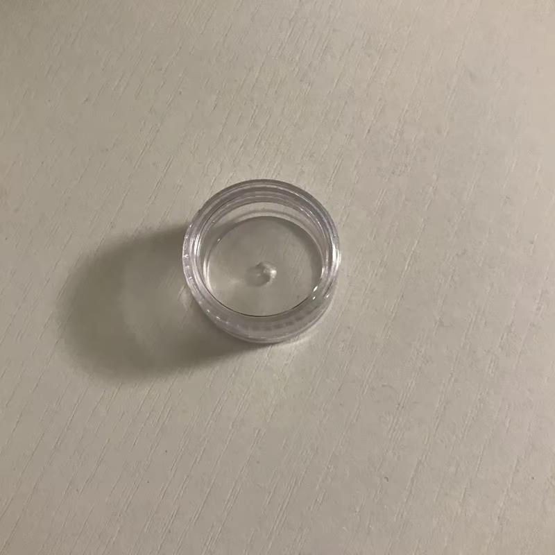 50pcs 5g Sample Clear Cream Jar Mini Cosmetic Bottles Containers Transparent Pot For Nail Arts Small Clear Can Tin For Balm