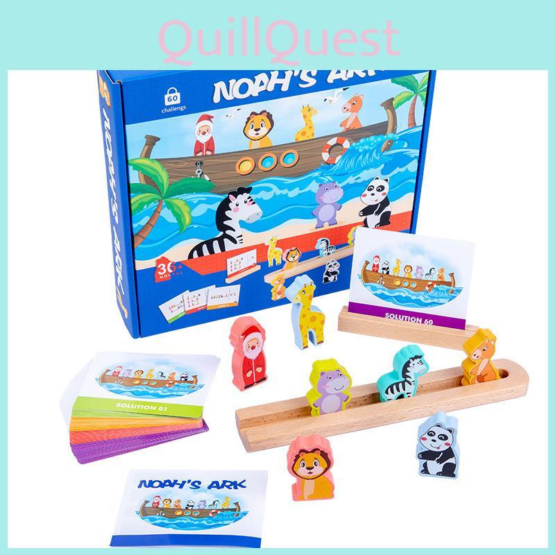 Noahs Ark Wooden Block Set For Early Childhood Cognitive Development
