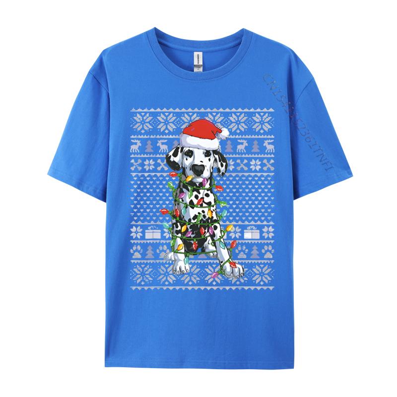 Vintage T Shirts Faddish Funny Dalmatian Dog Lover Santa Hat Ugly Tshirt Cotton Adult Tops  Tees Graphic Tees