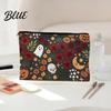 Festive Halloween Organizer Storage Bag with Pattern Printed Smooth Zipper Durable Bag Canvas Makeup Large Capacity Travel Cosmetic Pouch Witch