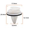 100/200 Pcs Door Panel Clips Fasteners Car Plastic Rivets Fastener Push Clips White Auto Bumper Fender Fastener Retainer Clips