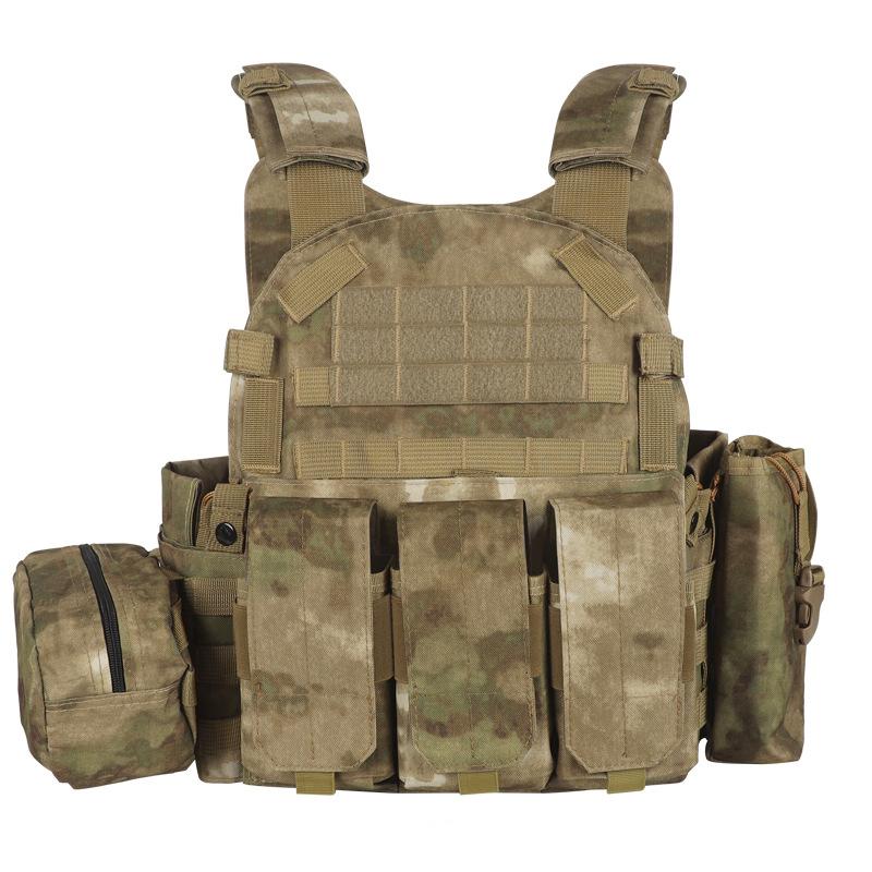 6094 Camouflage Tactical Vest Multi-Functional Plate Carrier Adjustable Combat Hunting Equipment for Men Outdoor Cycling