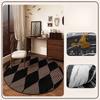 French Retro Style Bedroom Decor Brown Carpet Round Carpets for Living Room Washable Study Soft Floor Mat Waterproof Lounge Rug