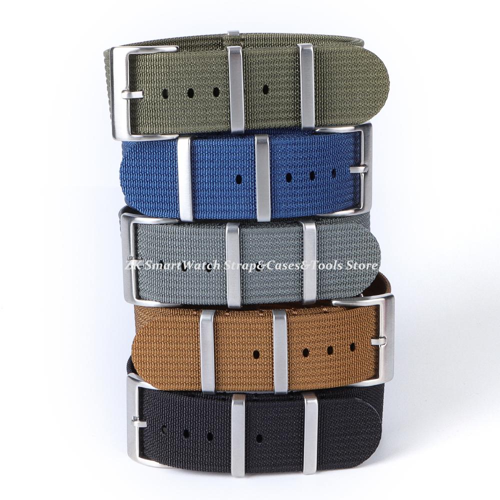 Ribbed Watch Strap 18mm 20mm 22mm for Omega Military Weave Sport Bracelet Belt with Clasp Fabric Replacement Wristband Men Women