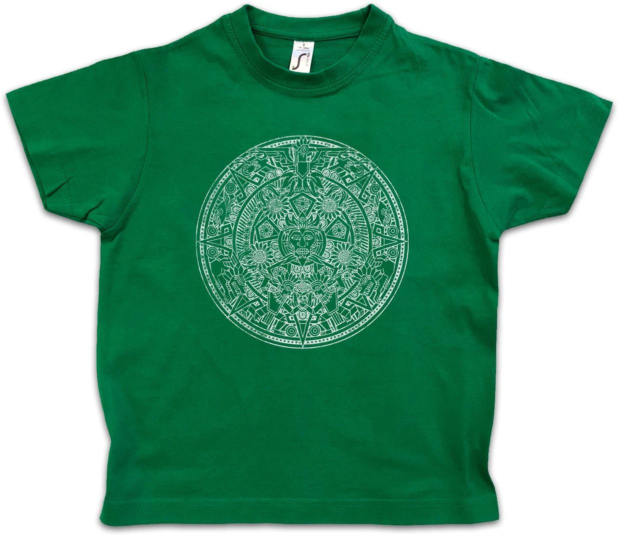 AZTEC MANDALA Kids Boys kids boys T-Shirt Indians American Mayans Maya Calendar Mexico 140