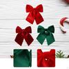 25cm Christmas Bow Tree Bowknot Xmas Decoration Velvet Ornament for Indoor Front Door