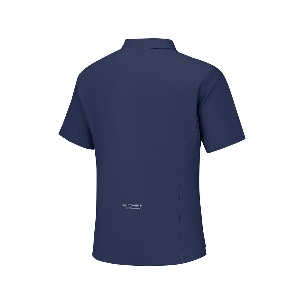 Skechers Moisture-Wicking Solid Color Polo Shirt Women Tops P226W246-00DU