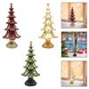 Christmas Tree Figurine Xmas Tree Statue Landscaping Desktop Decoration Table Centerpiece Christmas Sculpture for Bookshelf,