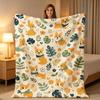 Soft Corgi Plush Throw Blanket Suitable for Dog Lovers - Warm Flannel Fleece Bedspread with Corgi Patterns, Cozy Couch Bedding for Sofa, Bed, Travel, 