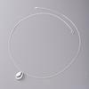 Water Drop Pendant Necklace for Women 925 Sterling Silver Glossy Sweater Chain Fashionable Long Fine Jewelry