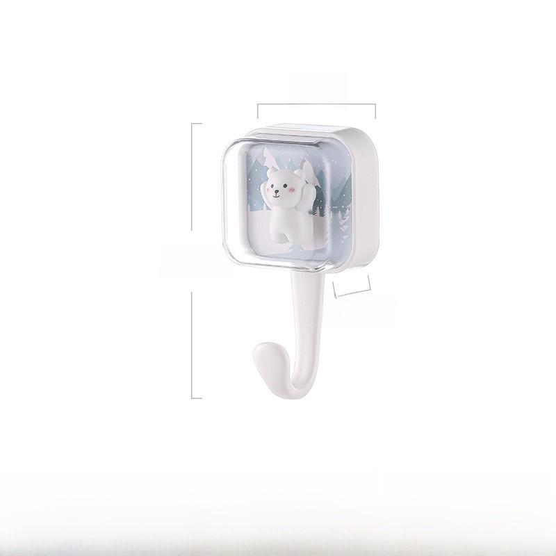 

Abs Animal Key Hook With Moving Squirrel Design For Kids Room Storage Polar Bear