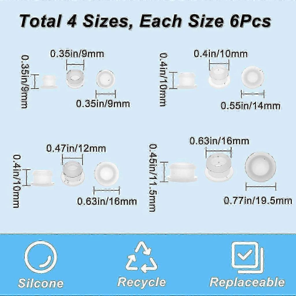2025 50Pcs 1/2inch Salt and Pepper Shaker Stoppers Plastic Stopper Replacement Plug Bottle Caps Reusable Clear Round Plastic End Cap Storage Tool for