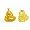 Diamond-Encrusted Smiling Maitreya Buddha Pendant Necklace - Gold With Sand Inlaid Diamonds, Women's Collarbone Chain
