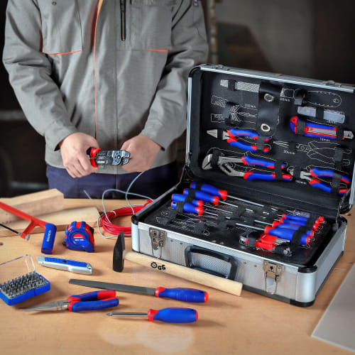 WORKPRO Home Tool Set, Tool Set, 119 Pieces, Home DIY, DIY, Furniture Assembly, Home Maintenance, Motorcycle, Car, Maintenance Tool Set, Aluminum Case