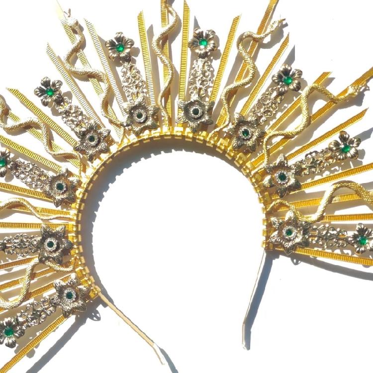 Exquisite Creative Women Headpiece Delicate Headwear Hairpin Halloween Headbands for Dark Fashion Lover