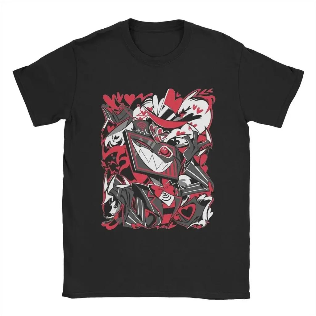 2026 New Hazbins Hotels Vox T-Shirt for Men Novelty Cotton Tees O Neck Short Sleeve T Shirt Gift Idea Men Women Clothing Tees...
