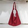 Small Dirty Cabinet, Japanese and Korean Literary Polka Dot Women's Bag, Small Fresh Floral Girl Shoulder Bag, Homemade Tied Knot Belt Tote Bag