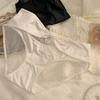 Lady Summer Light Luxury Sexy Pure Desire Lace Satin Bow Hollow Net Gauze Ice Silk Briefs