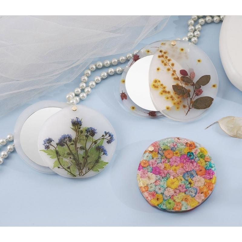 Convenient Silicone Mold Glass Silicone Molds Makeup Glass Molds Glass Cover Resin Molds for Rotating Makeup Glass