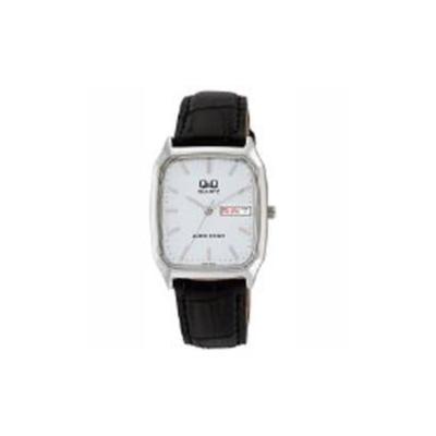 Men's A182-301 ( Watch Q&Q Analog Men's) Rectangular Watch Black Stainless Analog