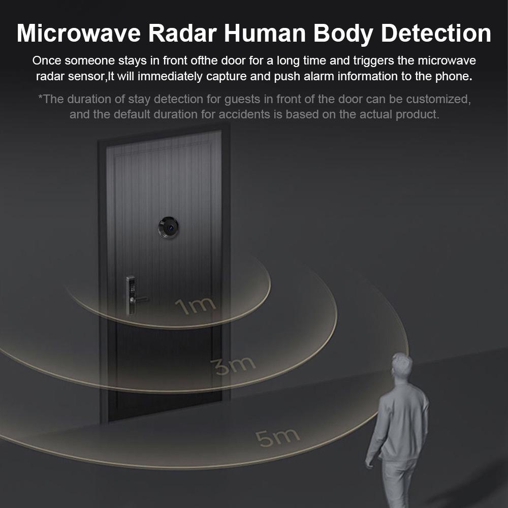 Tuya Smart WiFi Electronic Peephole Doorbell: Wireless Graffiti Camera with Remote Control.