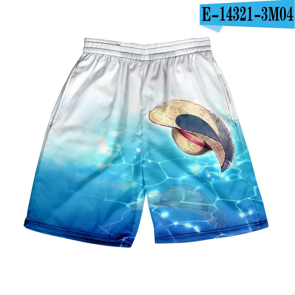 

Новые дышащие мужские пляжные шорты с 3D-цифровой печатью One Piece Anime Peripheral Character Series M