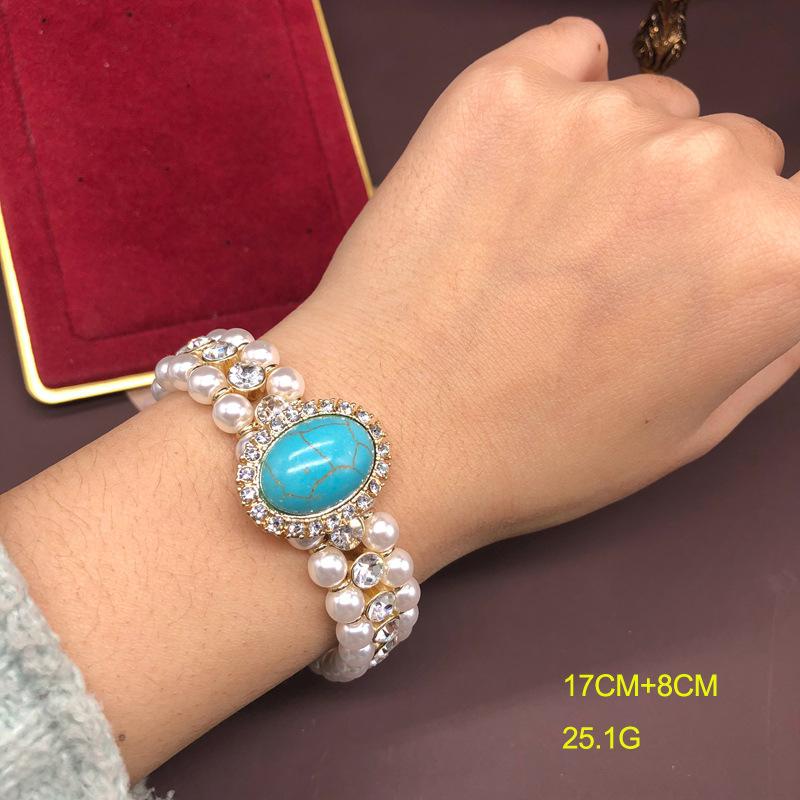 Western Retro Mapei Pearl Necklace Stud Earrings Set Hepburn Style Accessories Cheongsam Dress Neck Chain Women