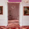 Love Heart Beaded Curtain Decorative Bead String Curtain Tassel Room Divider Screen for Doorway Living