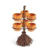 Halloween Broom Pumpkin Cup Separator Ornament Ornament Resin Pumpkin Cup Broom Tray