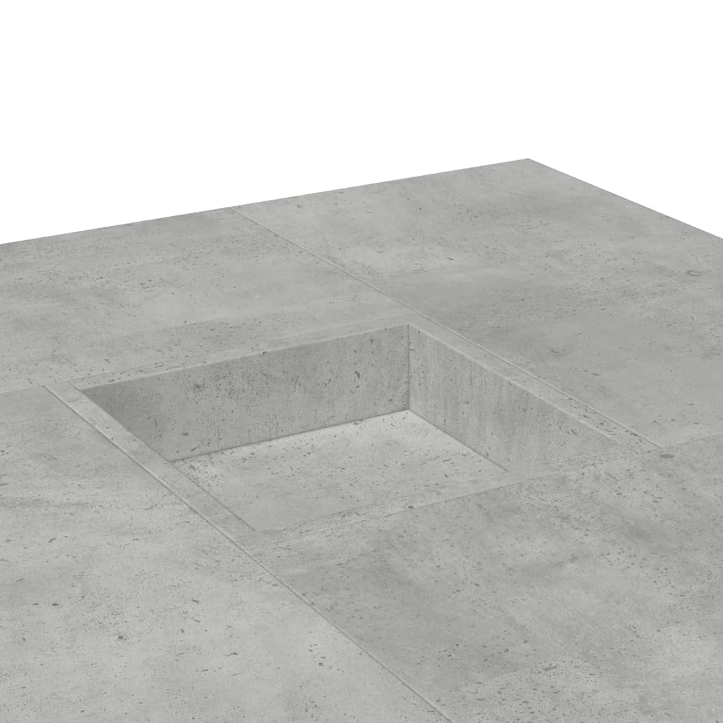  Coffee Table, Concrete Grey, 80x80x40 Cm