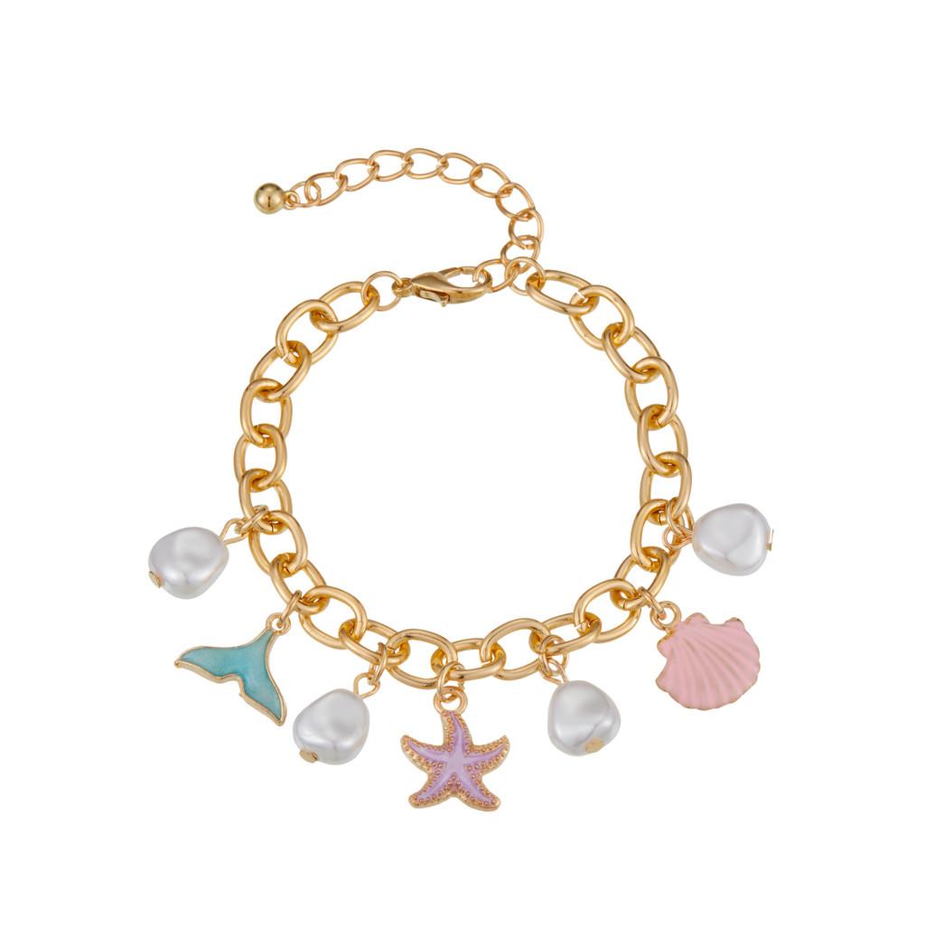 Fresh And Sweet Oceanic Starfish Necklace With Stunning Dolphin Pendant For Vibes Summer