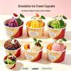 PU Simulation Ice Cream Cup with Magnet - Dessert Display Prop