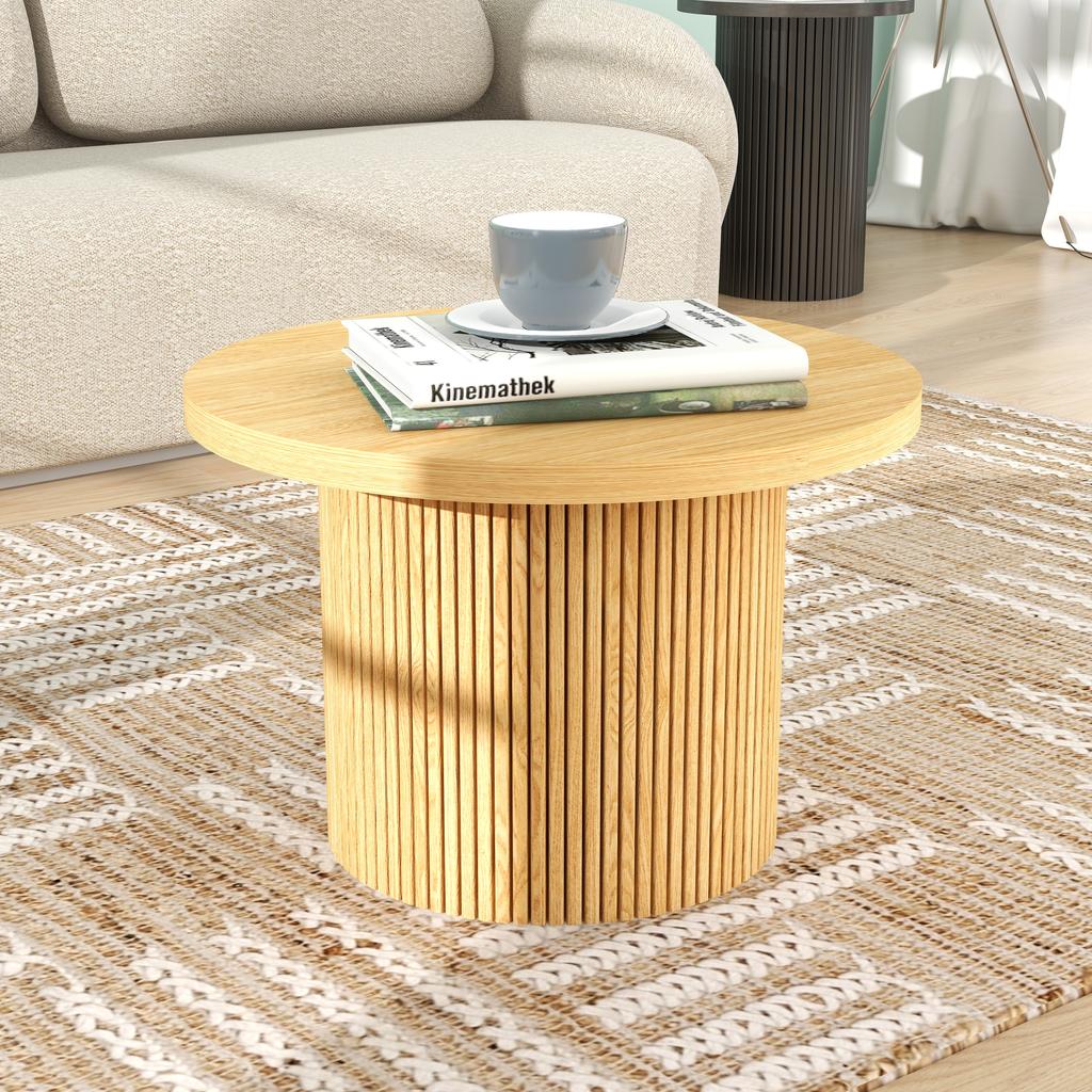 Solid Wood Round Coffee Table