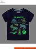 Glow-in-the-Dark Boys' Cartoon T-shirt - 100% Cotton Summer Short Sleeve 2026