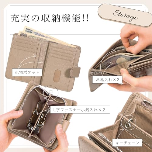 BLUE SINCERE Women's Genuine Leather Bifold Wallet with RFID and Anti-Skimming Features, Large Capacity, 15 Card Slots, Compact Size, and Coin Purse /