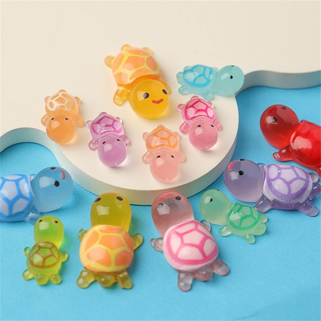 Luminous 3D Turtle Statue Colored Semi Transparent Plastic Decoration Suitable For DIY Crafts Classroom Rewards And Beach Themed Activities