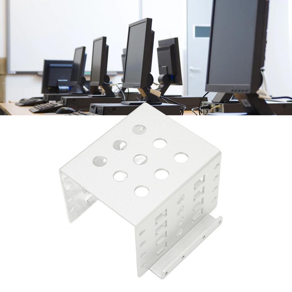 2.5in Mounting Rack Aluminium Alloy Hollow Design High Hardness 2.5in Hard Drive Cage for 2.5in IDE SSD (Not Inclube Hard Disk)