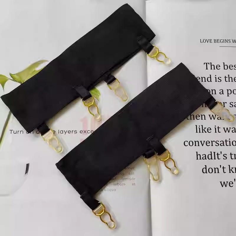 Jedna Para Antypoślizgowy Pas do Pończoch Goth Pas na Udo z Metalowymi Klipsami Pończochy do Ud Podwiązki Cosplay Impreza Bielizna