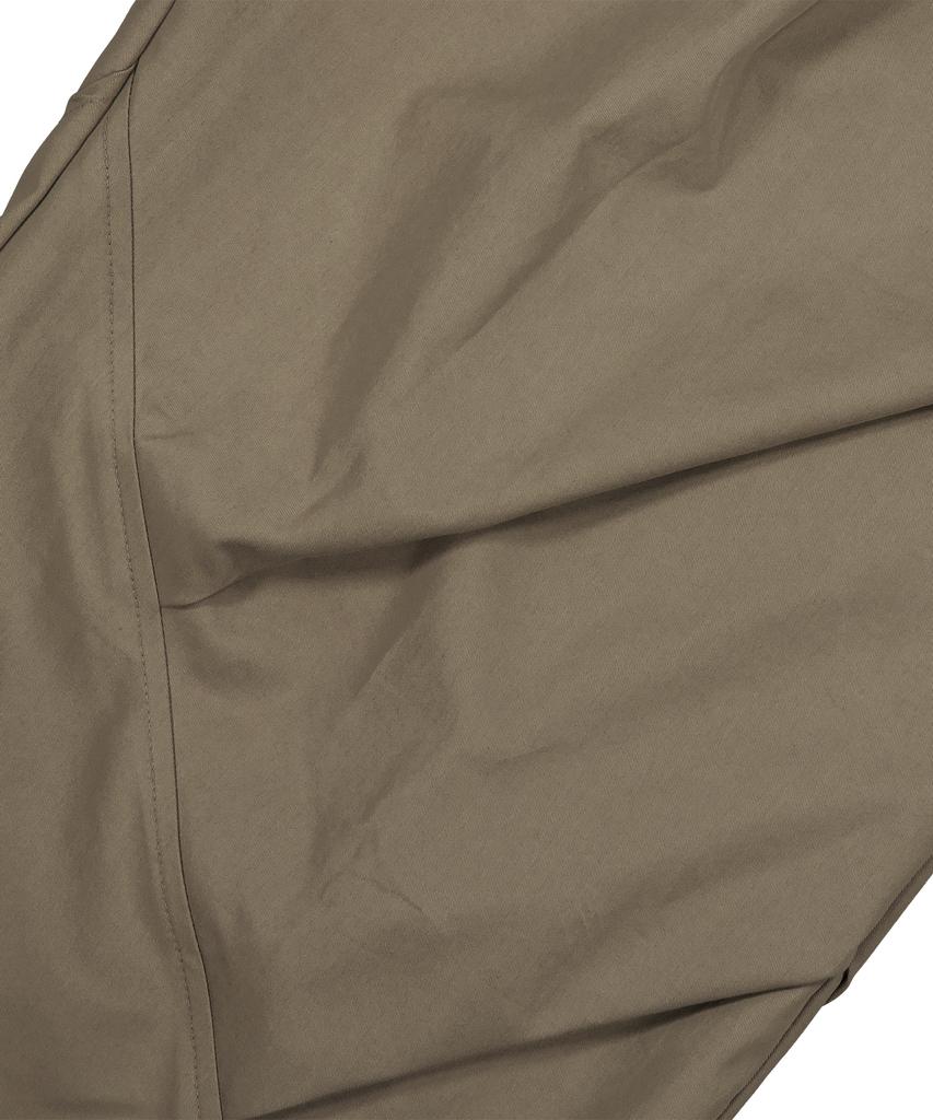 Uallong Side Drape Wide Pants - Camel