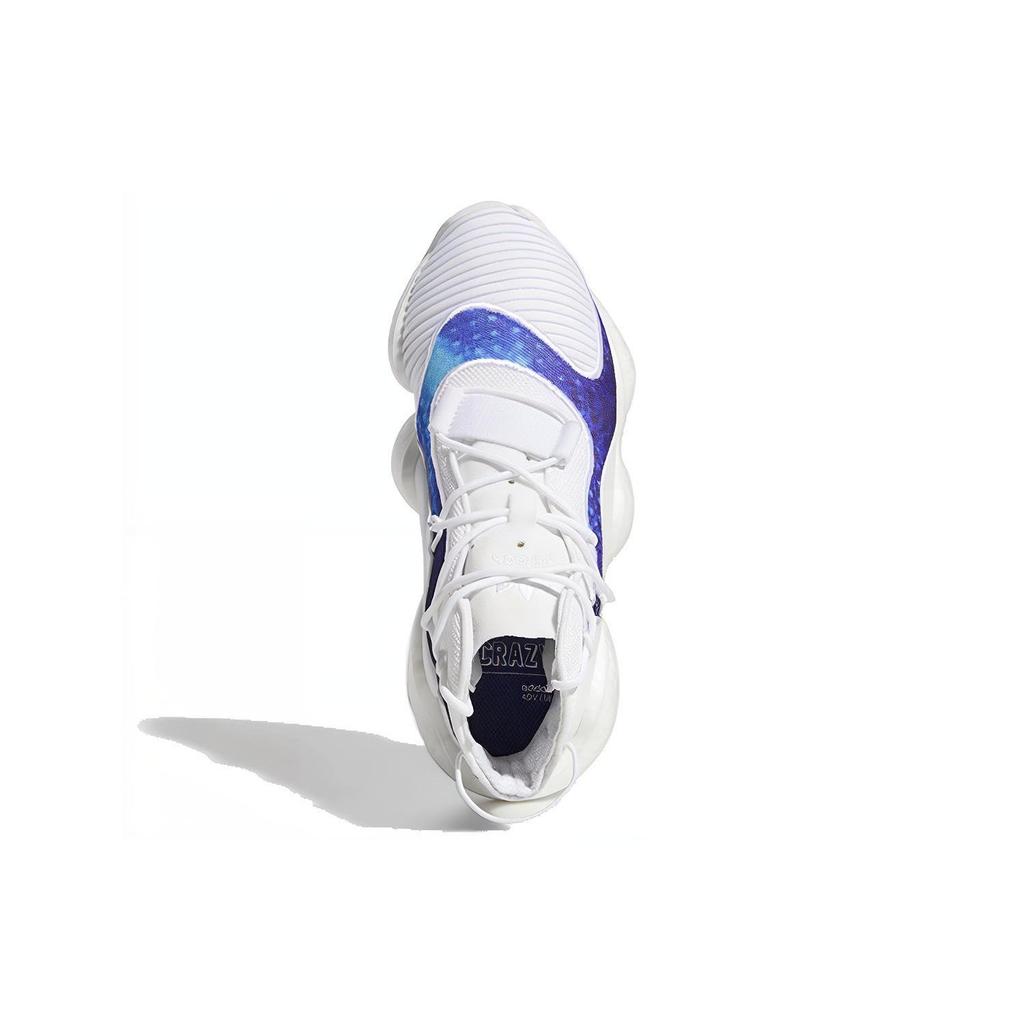 Adidas Originals Crazy BYW J Cushioning High top Children's Basketball Shoes White Blue Teenagers CG6755