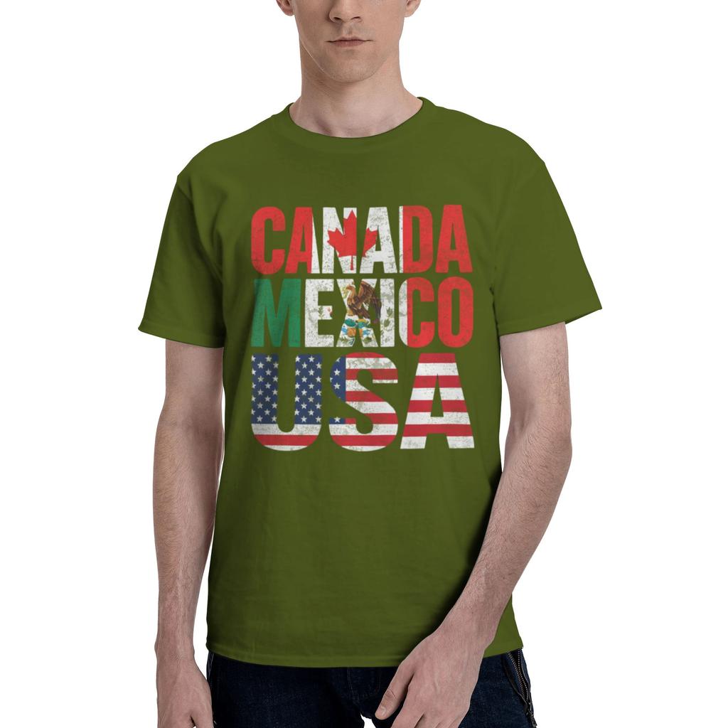Custom 2026 Football Soccer Cups T Shirts Unisex 100 Cotton Tee Tops Usa Canada Mexico Tshirt Short Sleeve Tshirt