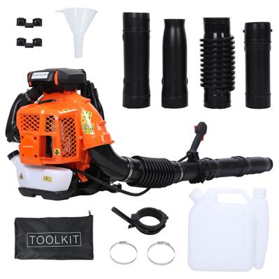 Foukač listí, 80CC plynový foukač listí na záda, Plynový foukač, Až 900CFM, Výkonné čištění, pro péči o trávník, dvůr, prach, nečistoty
