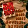 Highland Cow Holiday Ornaments Christmas Advent Calendar with 24 Acrylic Ornaments, Festive Countdown Decorative Charms Box for Tree Hanging Decor And