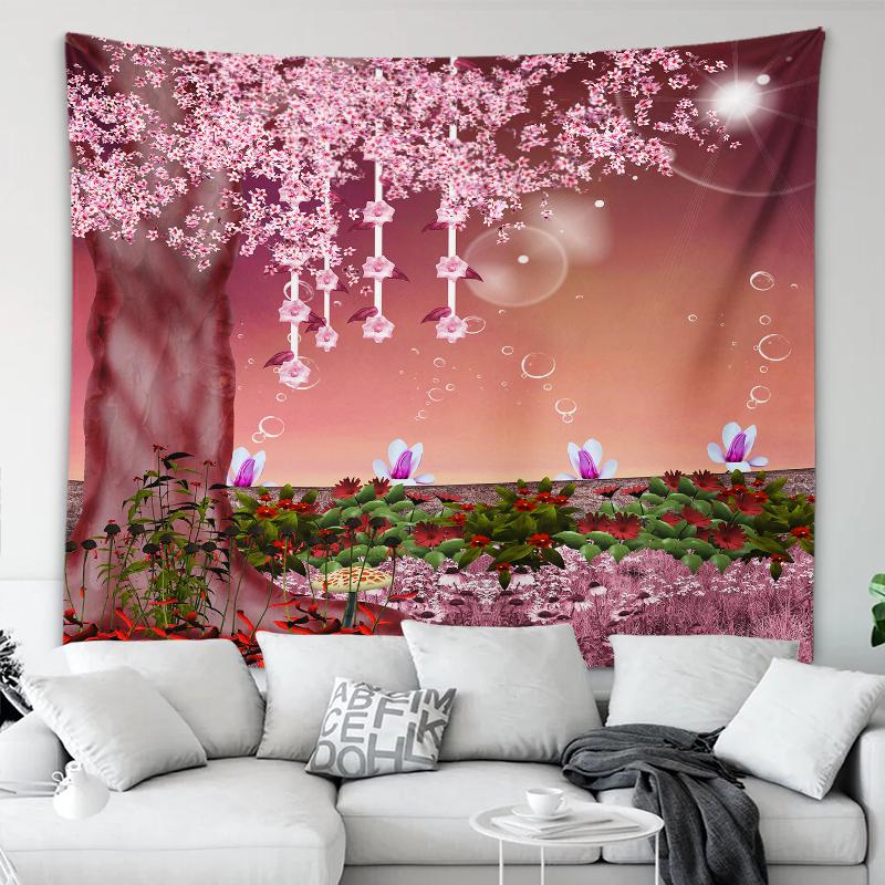 Tapiserie Decoratie pentru Casa Frumos Seria Flori de Cires Tapiserie Imprimata Decoratiuni Festival 230x180cm