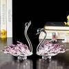 Crystal Swan Ornament: Creative Living Room & Entrance Decor, TV & Wine Cabinet Adornment, Wedding Gift