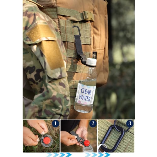 ZXZone Water Bottle Holder, Set of 2, Drink Holder for Outdoor Activities, Mountaineering, Camping, Hiking, Travel, Backpacks, Lightweight, Portable,