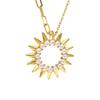 Sun Sunflower 925 Sterling Silver Pearl Necklace Female Personality ins Style Simple Temperament Jewelry Silver