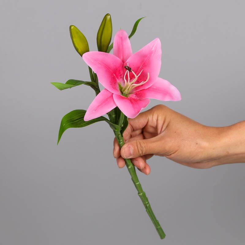 38Cm Artificial Flowers Fake Lily Bouquet Diy Creative Bouquet Desktop Vase Flower Arrangement Room Decoration